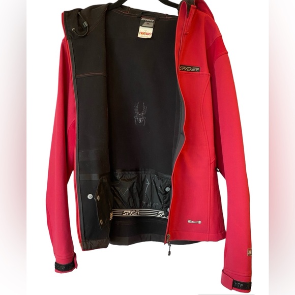 Women's Spyder Pink Red Hardshell Winter Jacket EUC - Picture 6 of 9
